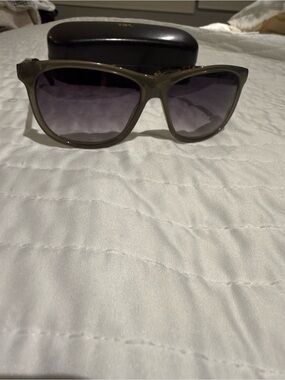 Banana Republic Olive Frame Sunglasses with Gradient Gray Lenses